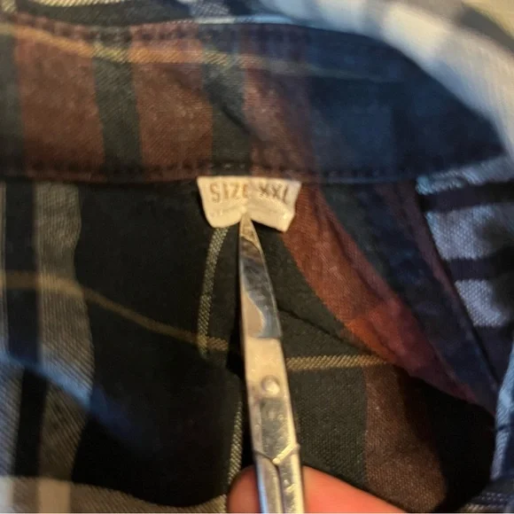 DIESEL Industry Men’s XXL Plaid Pearl Snap Button-Up Long Sleeve Shirt Cotton - Picture 12 of 12